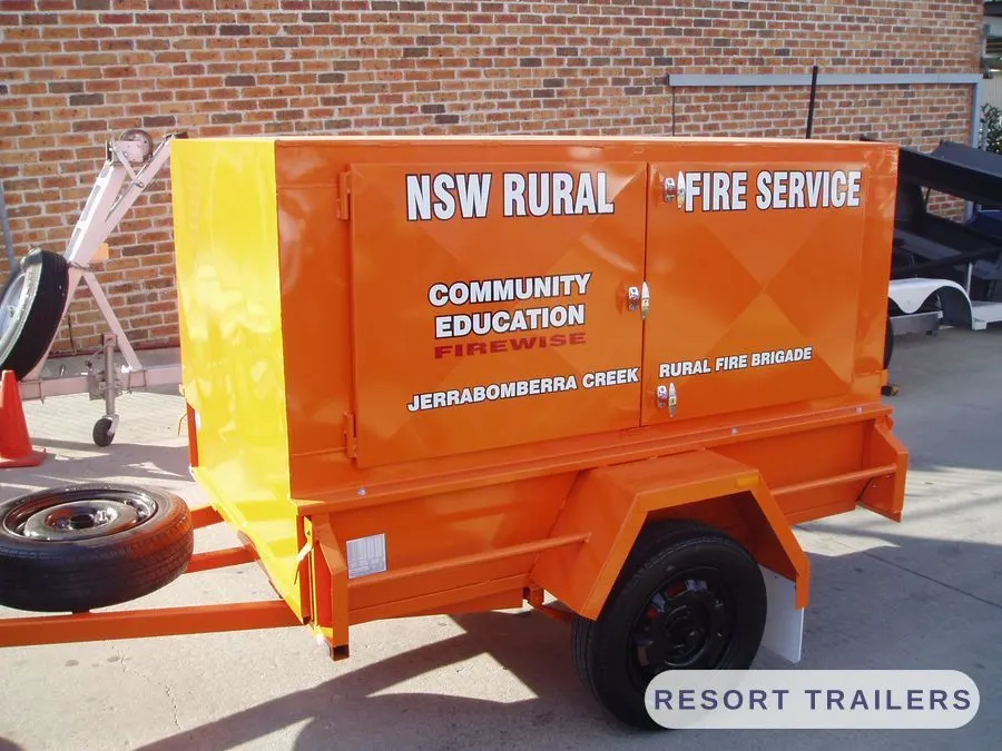 Enclosed trailer built for a rural fire brigade — built by Resort Trailers