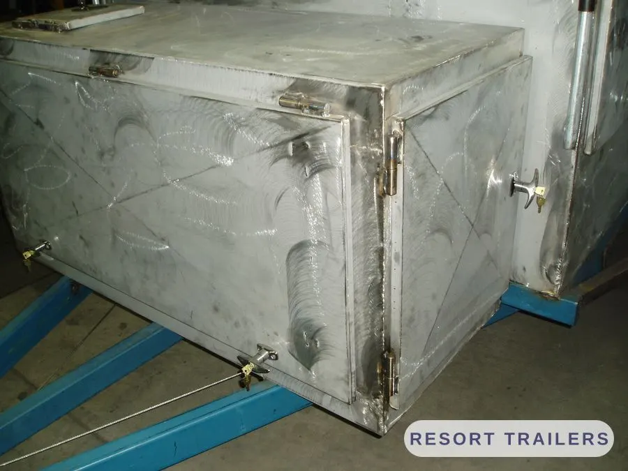 Galvanised finish on a fully welded trailer body — built by Resort Trailers