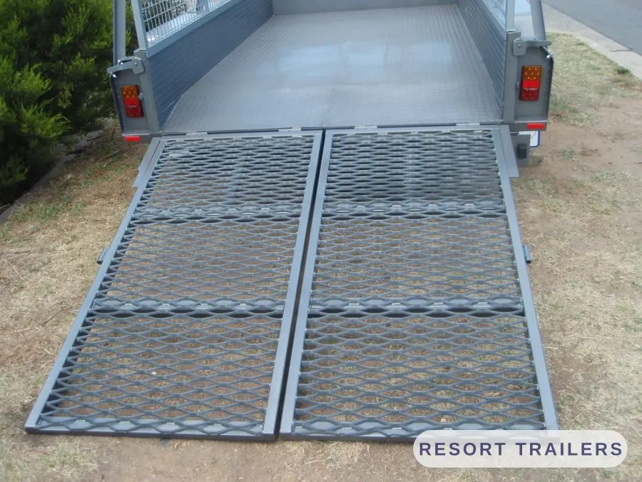 Galvanised trailer deck and loading ramps — built by Resort Trailers