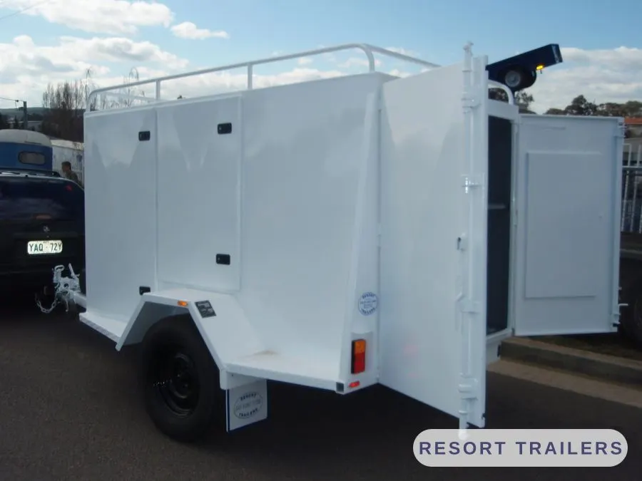 Custom trailer built for a sporting club — built by Resort Trailers