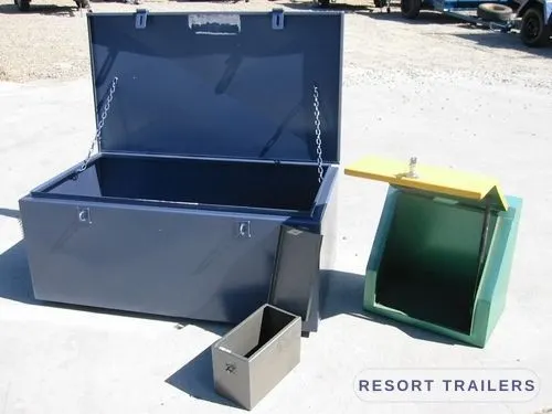 Toolboxes and site boxes built to order — built by Resort Trailers